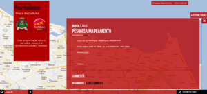 Tela do resultado de busca do site Mapa da Cultura de Fortaleza