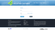 Tela de Login do site de Cadastro de Pontos de Cultura